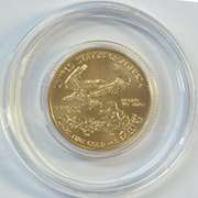 Immaculate 2019 $5 American Gold Eagle coin in capsule