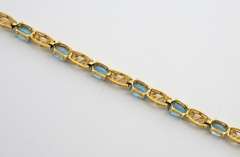 Fashionable 14k Blue Topaz Ring