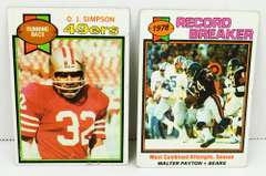 2 - Topps 1979 Payton & Simpson Football Cards