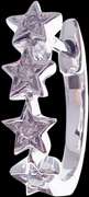 Exciting Star Studded Diamond 18k White Gold Earrings