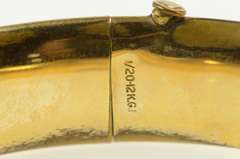 Gold Filled Scroll Engraved Retro Statement Bangle Bracelet