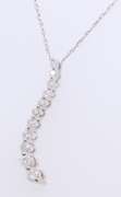Brilliant White Gold Diamond Journey Pendant on Chain