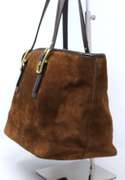 Small Suede Chocolate Bucket Bag