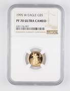 PF70 UCAM 1995-W $5 American Gold Eagle - 1/10 Oz. Fine Gold - NGC