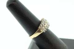 LADIES 14K GOLD AND DIAMOND BAND