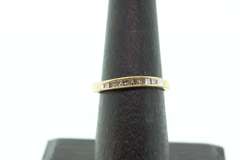 10KT SOLID YELLOW GOLD AND DIAMOND BAND
