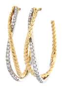 New Gabriel & Co Diamond Twisted Hoop Earrings
