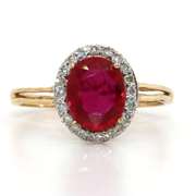 Lavish Ruby and Diamond 14kt Ring