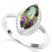 1.59 CT MYSTIC GEMSTONE 925 STERLING SILVER RING