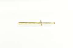 18K Yellow Gold 0.40 Ctw Diamond Encrusted Cross Christian Pendant