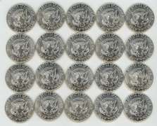 Blazing Choice BU roll of 20 silver 1964 Kennedy Half Dollars