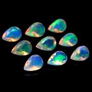 Smoldering 2.20ct unheated faceted Jelly Opal set