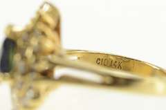 14K Yellow Gold 1.89 Ctw Pear Sapphire Halo Engagement Ring