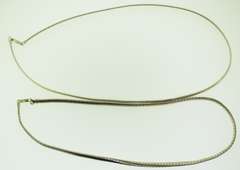 Italian Steg Silver 4mm Omega Chain Lot of Two