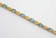 Fashionable 14k Blue Topaz Ring