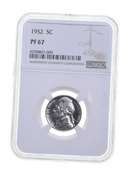 PF67 1952 Jefferson Nickel - Graded NGC