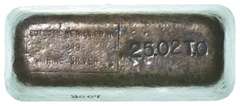 Eutectic Metals Company 25.02 Troy Oz. .999 Fine Silver Bar Poured