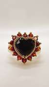 22kt Gold Plated Garnet Cocktail Ring