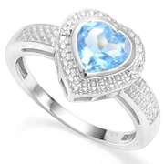 1.52 CT BABY SWISS BLUE TOPAZ 925 STERLING SILVER RING