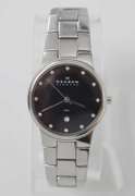 Skagen Black Dial Steel Watch, Pre-Owned.