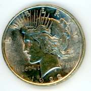 Uncirculated 1922 Peace Silver Dollar