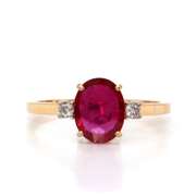 Charming 14kt Ruby and Diamond Ring