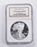 PF70 UCAM 2004-W American Silver Eagle NGC