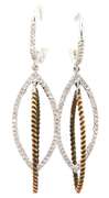 Tempting New Gabriel & Co Two Tone Diamond Dangle Earrings