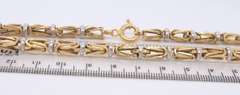 14KT Yellow Gold 5mm Square Byzantine chain Necklace