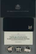 Special 1994 US Veterans 3-coin Silver Dollar Proof Set. COA
