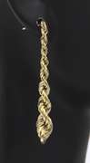 Gorgeous Yellow Gold Rope Dangle Earrings