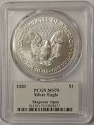 2020 American Silver Eagle PCGS MS70 Legacy Collection Magnum Opus