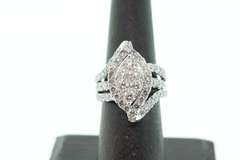 LADIES 14K WHITE GOLD AND 3.50 CARAT DIAMOND RING