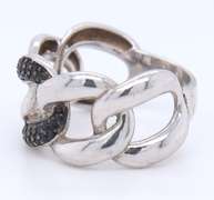 Sterling Silver Flat Curb Link Ring