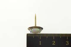 14K Yellow Gold Natural Oval Opal Classic Lapel Pin/Brooch