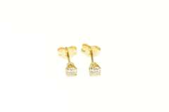 14K Yellow Gold 0.30 Ctw Diamond Classic Round Solitaire Earrings