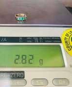 10kt Yellow Gold, Emerald, & Diamond Ring