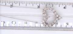 Charming White Gold Illusion Set Diamond Heart Pendant on Chain