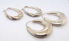 Lot of 2 Pairs of Sterling Silver Earrings