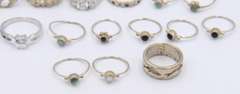 Group Lot of Vintage 925 Sterling Silver Rings