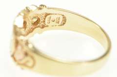 10K Yellow Gold Black Hills Leaf Wavy Statement Band Ring