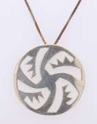 Vintage Sterling Silver Pendant on Chain Necklace