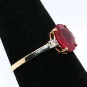Charming 14kt Ruby and Diamond Ring