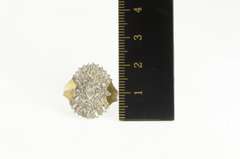10K Yellow Gold 2.17 Ctw Diamond Burst Cluster Statement Ring