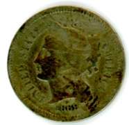 1869 Three Cent Nickel