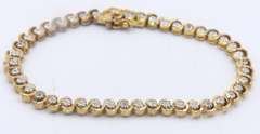 Group Lot of 3 Vintage Sterling Silver Cubic Zirconia Bracelets