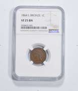 VF25 BN 1864 Indian Head Cent - L Bronze - Graded NGC