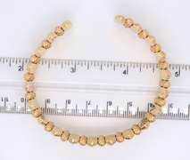 Handsome Yellow Gold Wide Cuff Bangle
