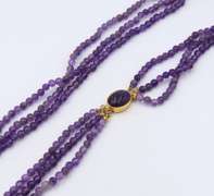Fantastic Amethyst Multi Strand Beads Necklace