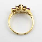 Lively Rhodalite Garnet Cluster Ring